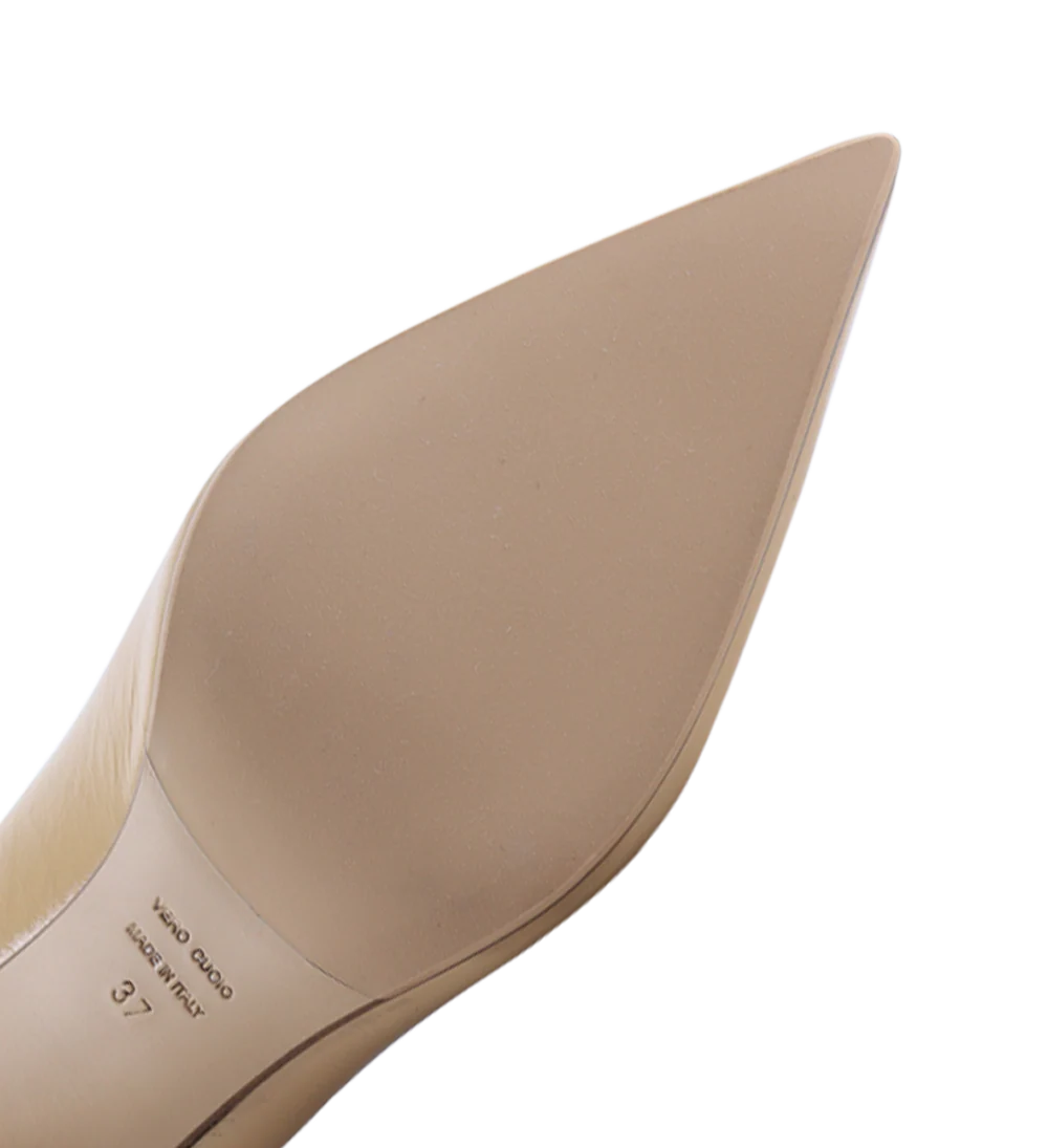 Emily 70 stiletter, beige lak - Image 4