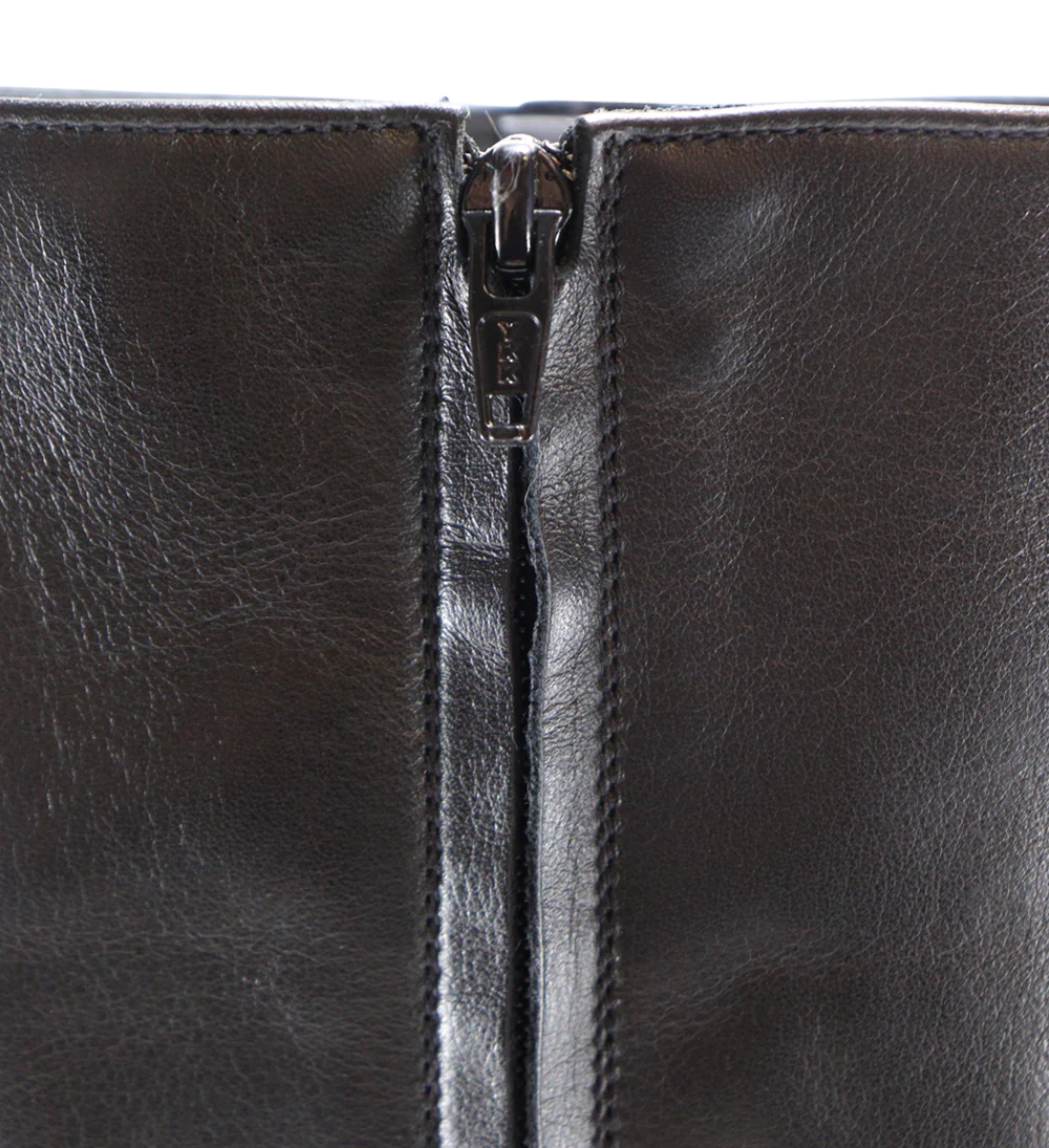 Achilla zip støvler, sort læder - Image 8