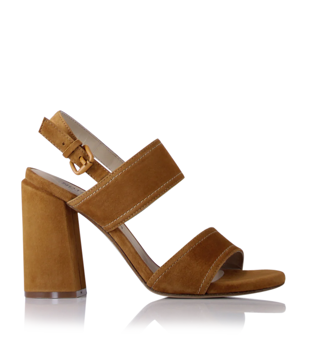 Agnesca 90 sandaler, brun ruskind