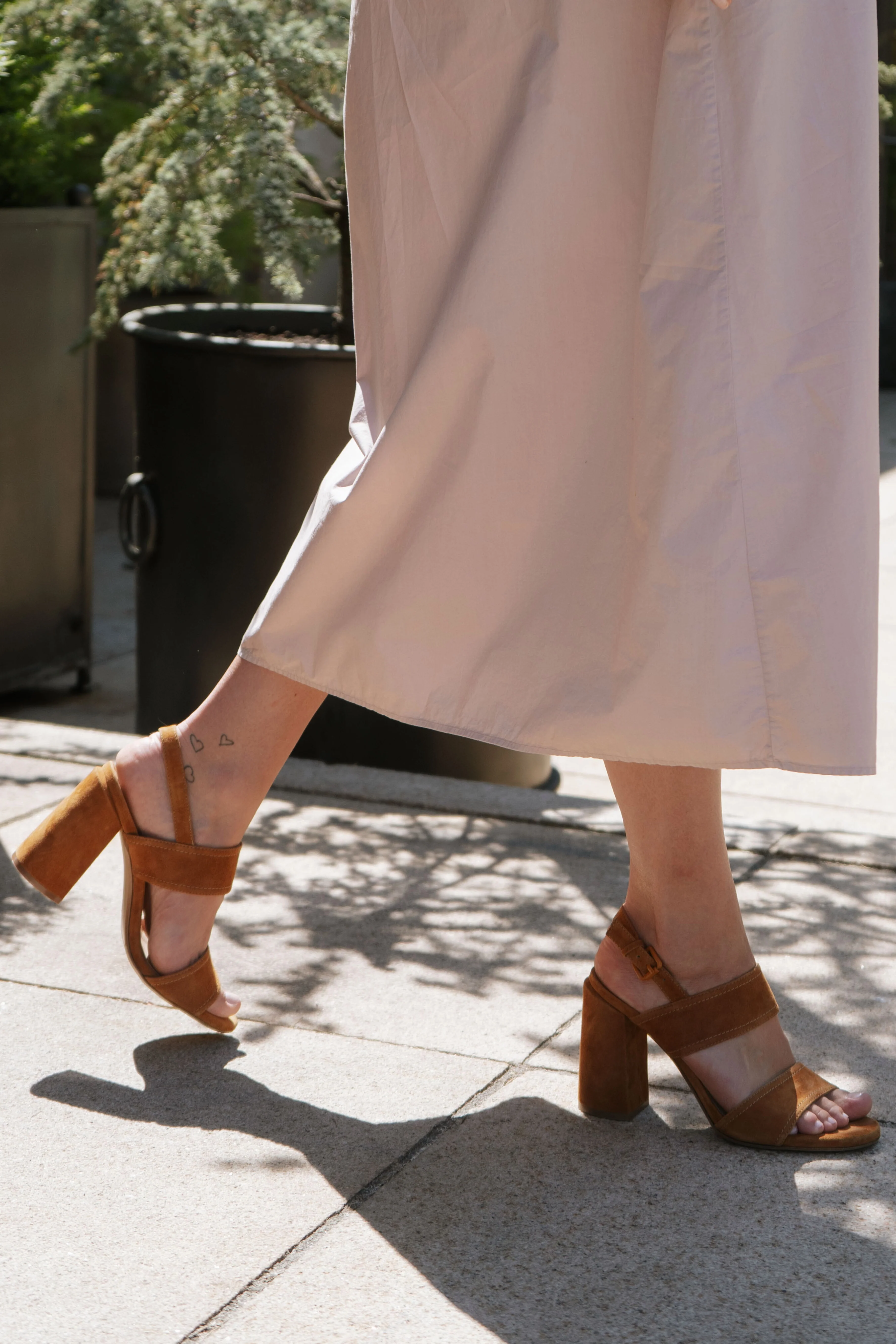 Agnesca 90 sandaler, brun ruskind - Image 6