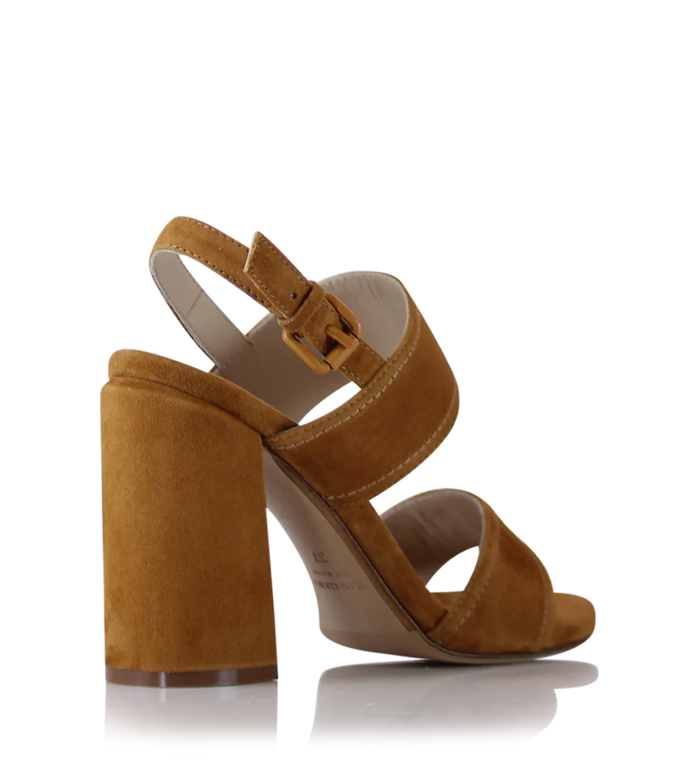 Agnesca 90 sandaler, brun ruskind - Image 7