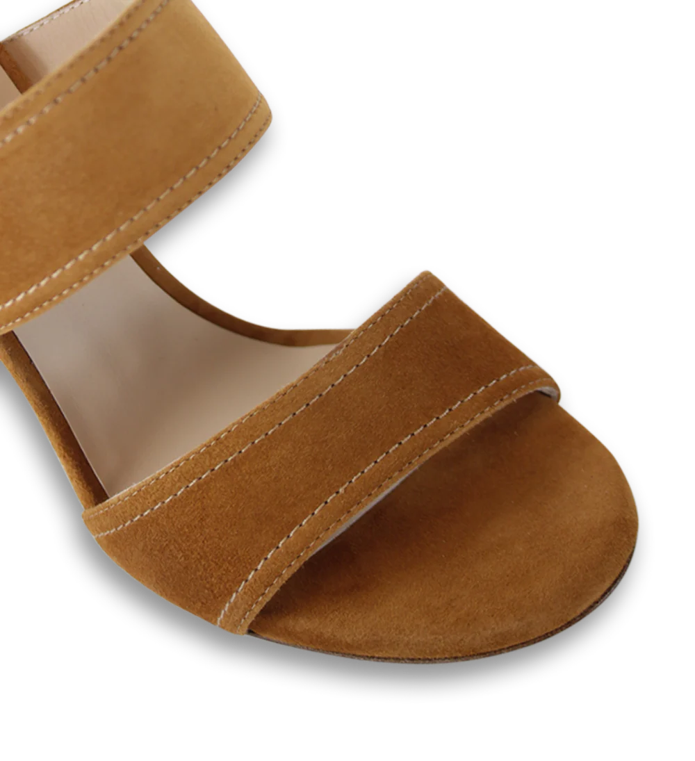Agnesca 90 sandaler, brun ruskind - Image 8