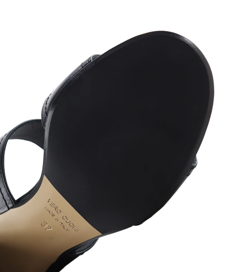 Agnesina 50 sandaler, sort læder - Image 5
