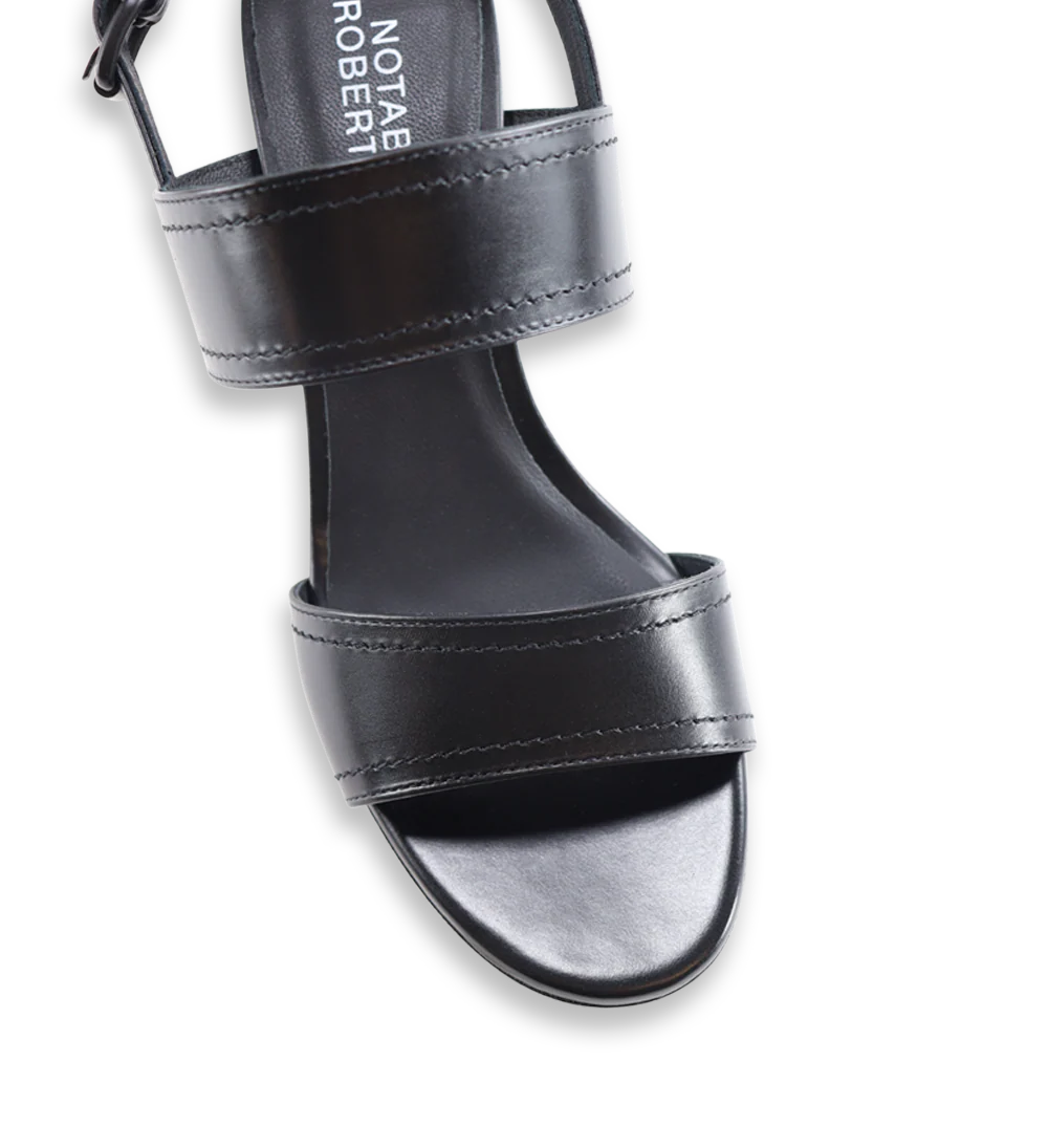 Agnesina 50 sandaler, sort læder - Image 6