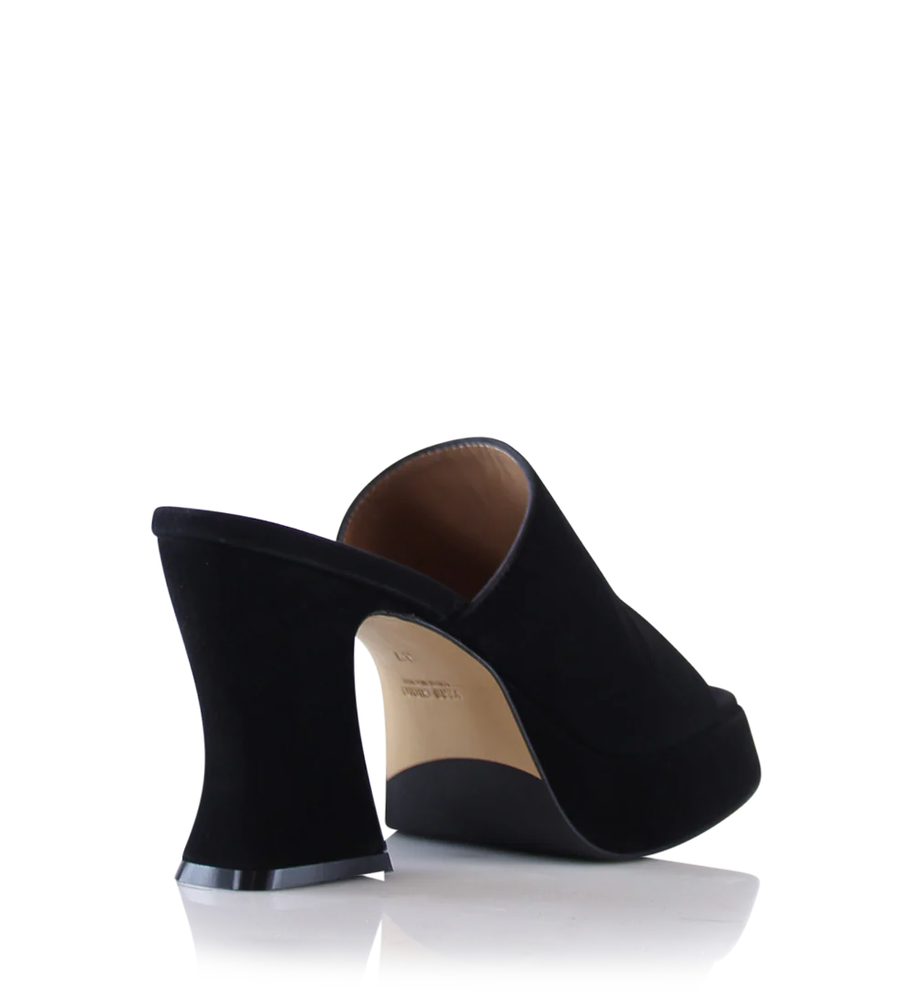 Amara plateau sandaler, sort ruskind - Image 5