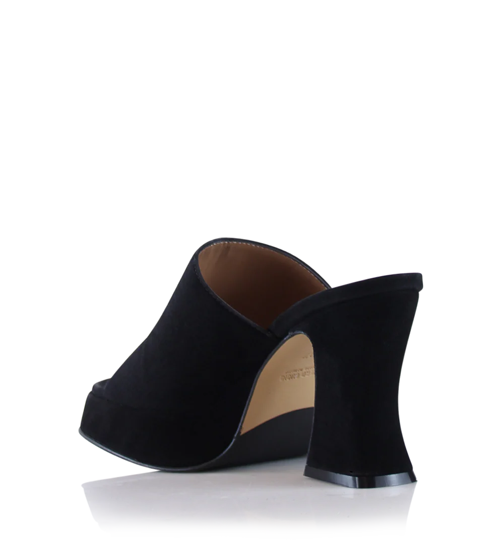 Amara plateau sandaler, sort ruskind - Image 6
