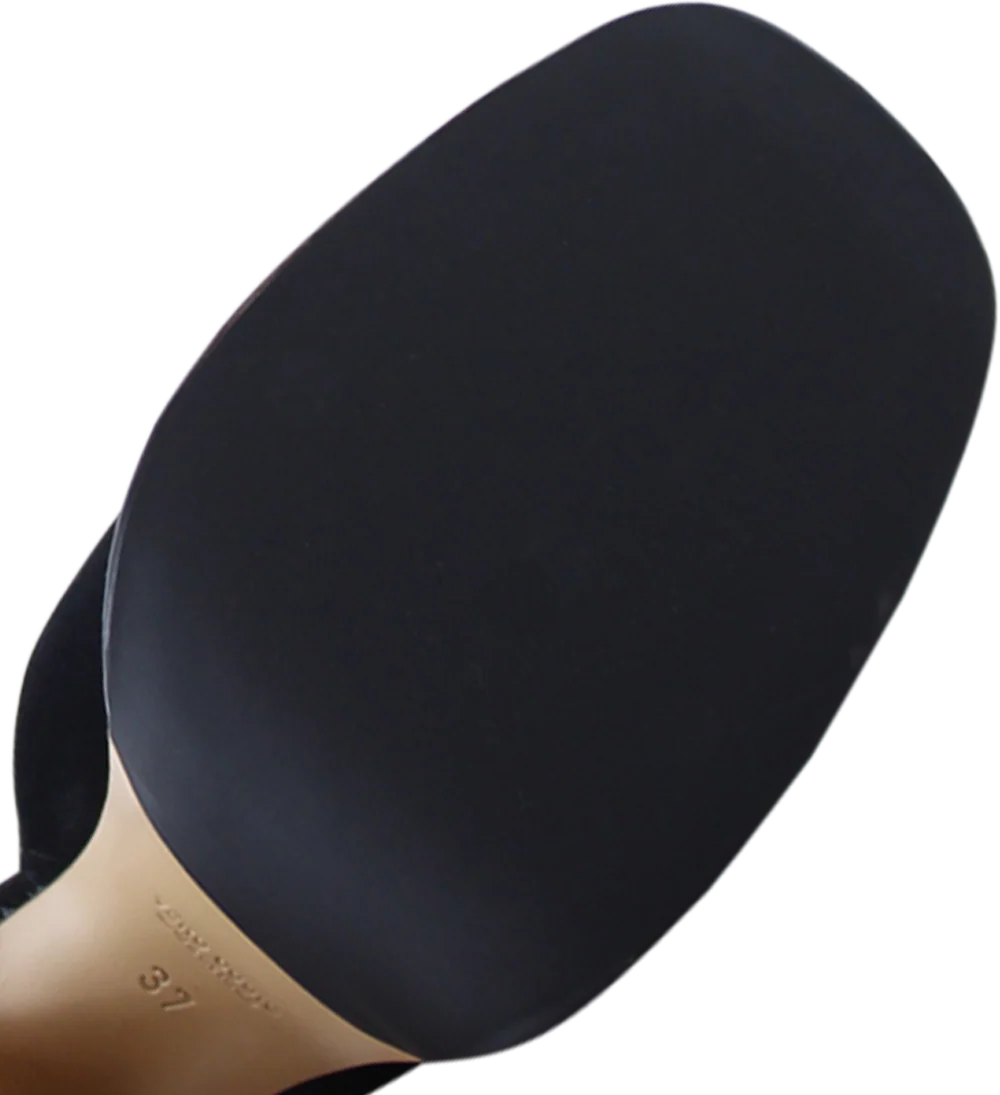 Amara plateau sandaler, sort ruskind - Image 8
