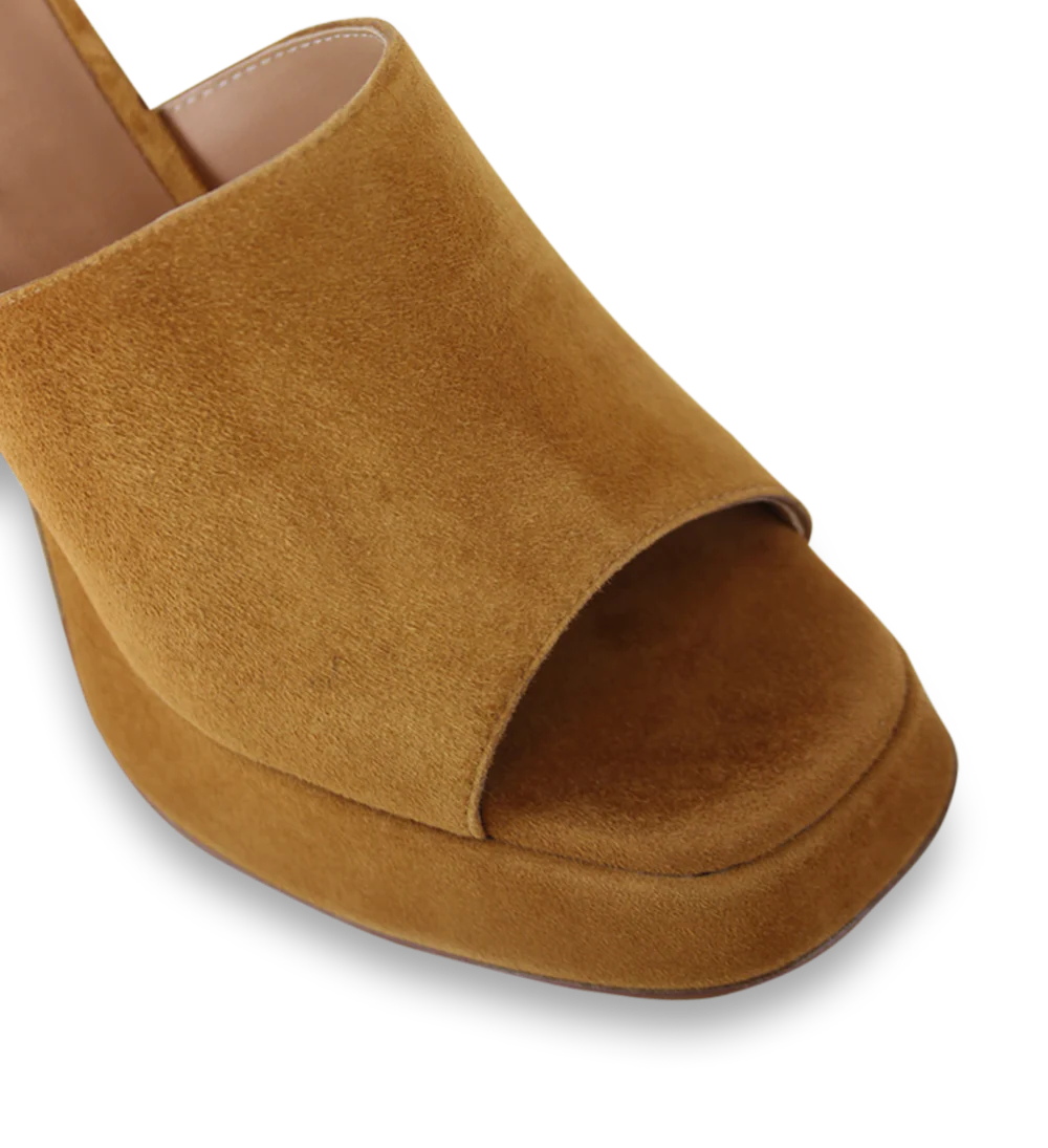 Amara plateau sandaler, brun ruskind - Image 7