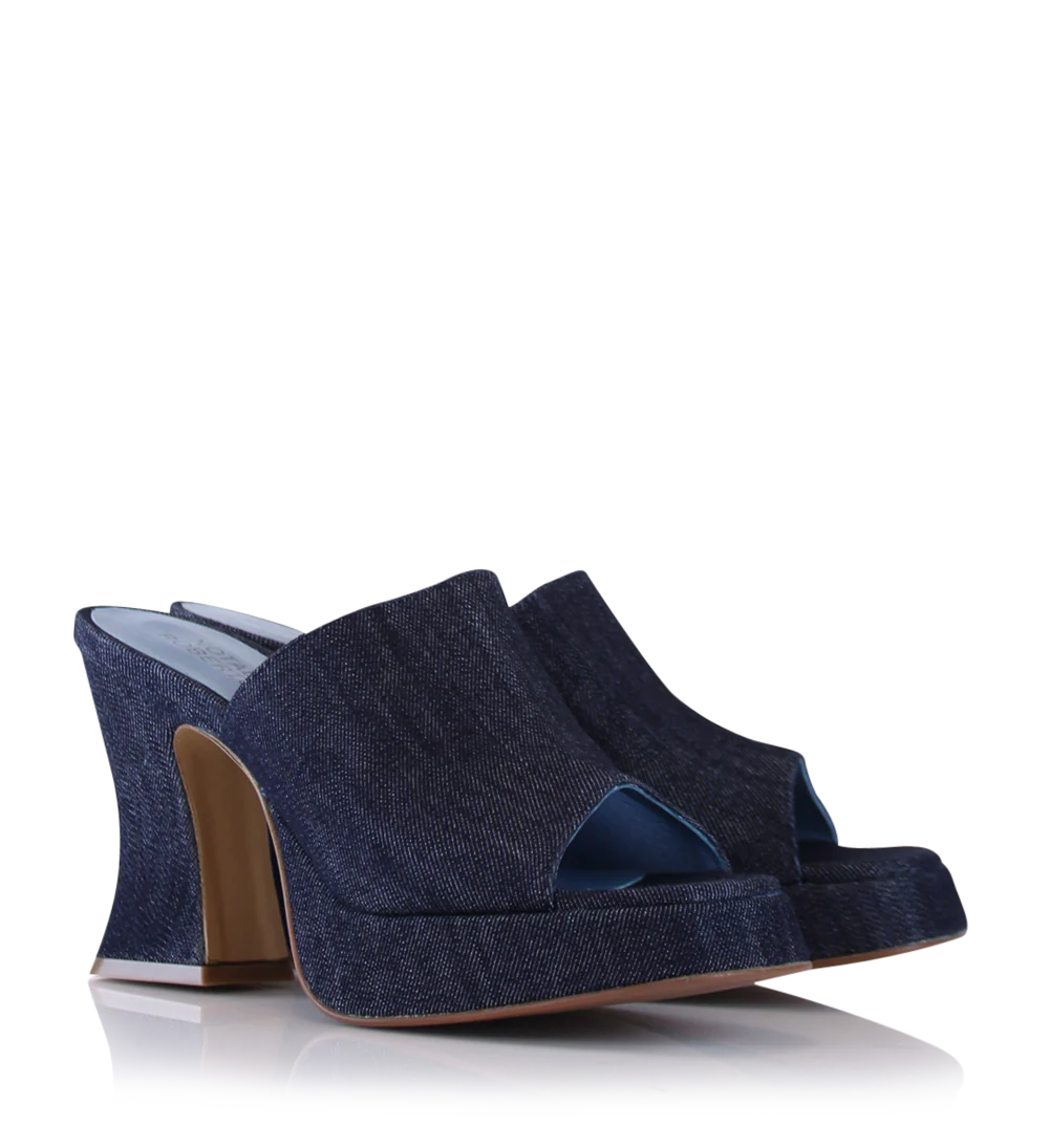 Amara plateau sandaler, denim - Image 3