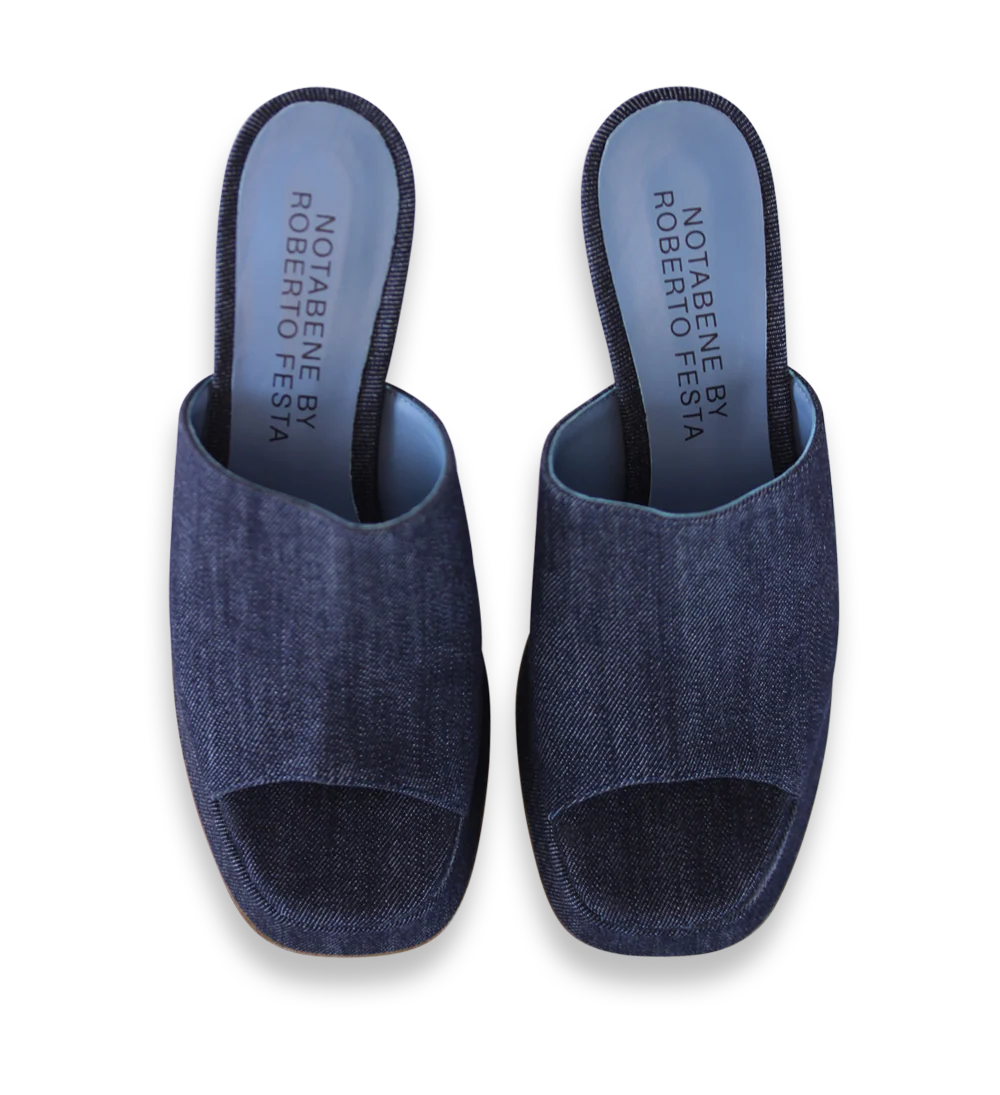 Amara plateau sandaler, denim - Image 8