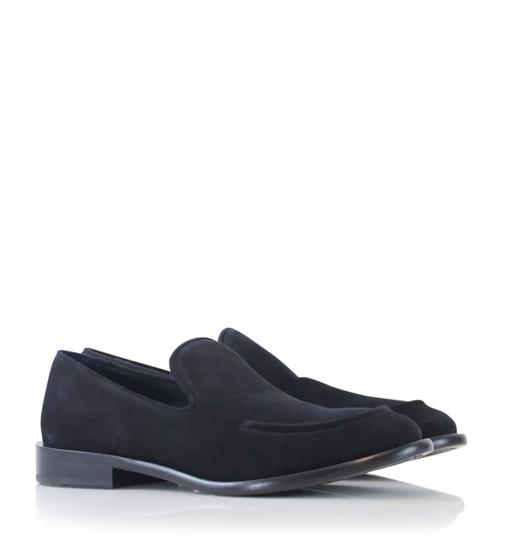 Antonio loafers, sort ruskind - Image 4
