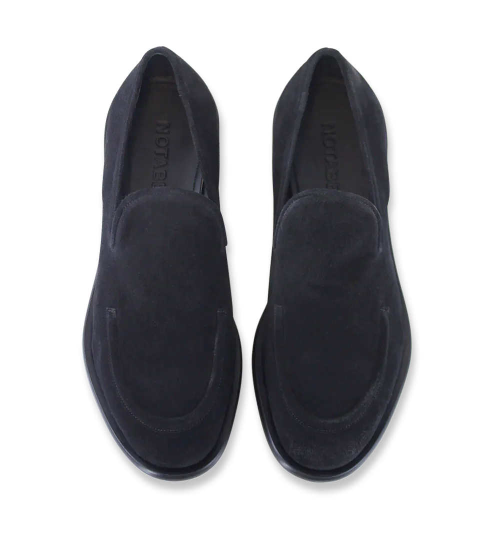 Antonio loafers, sort ruskind - Image 8