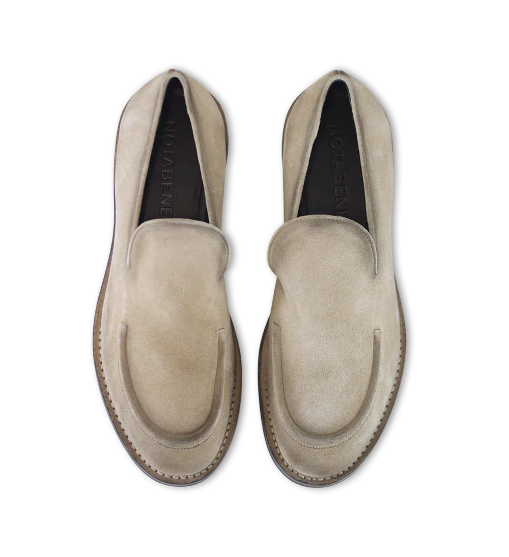 Antonio loafers, beige ruskind - Image 7