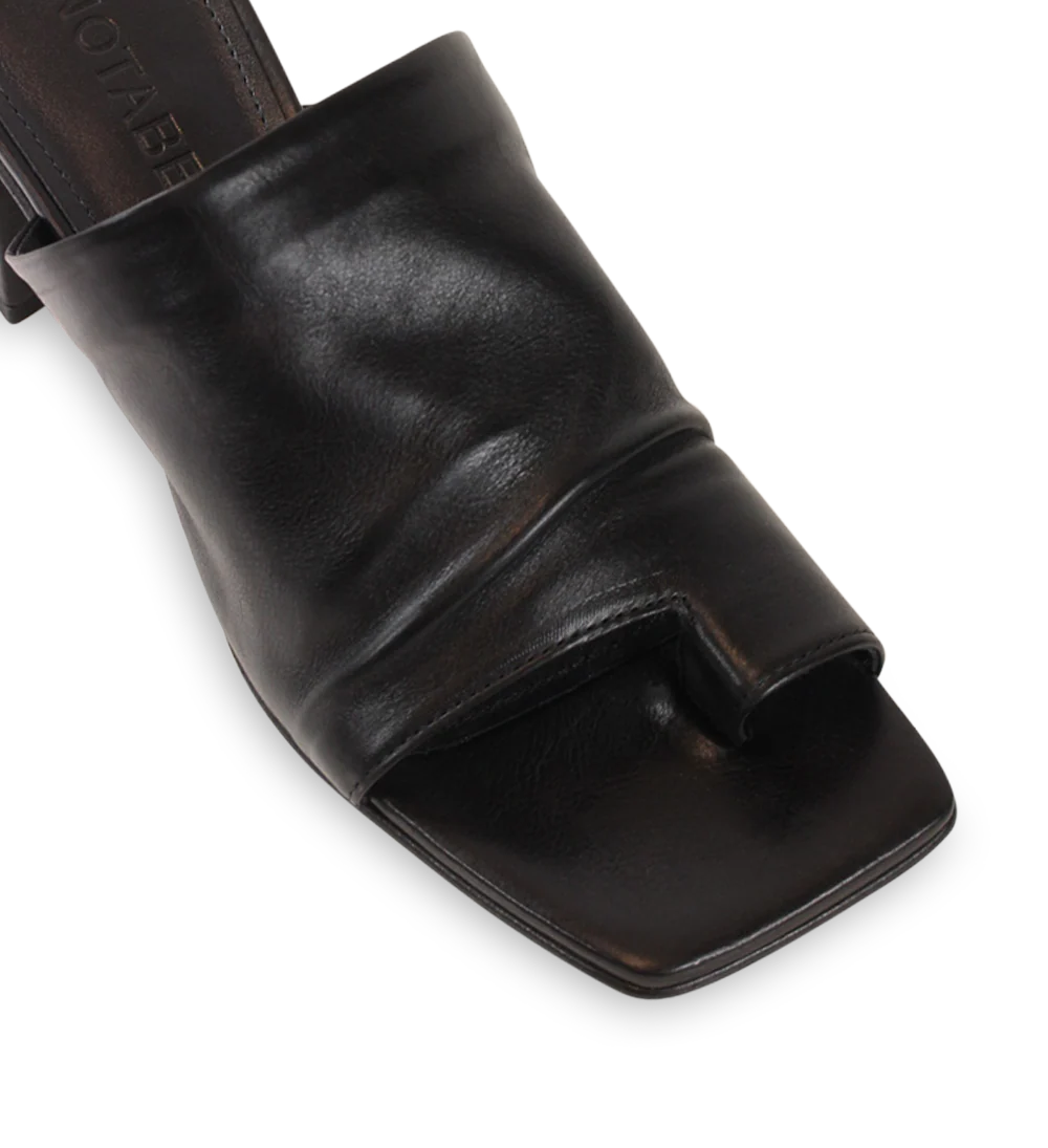 Ariana II sandaler, sort læder - Image 3