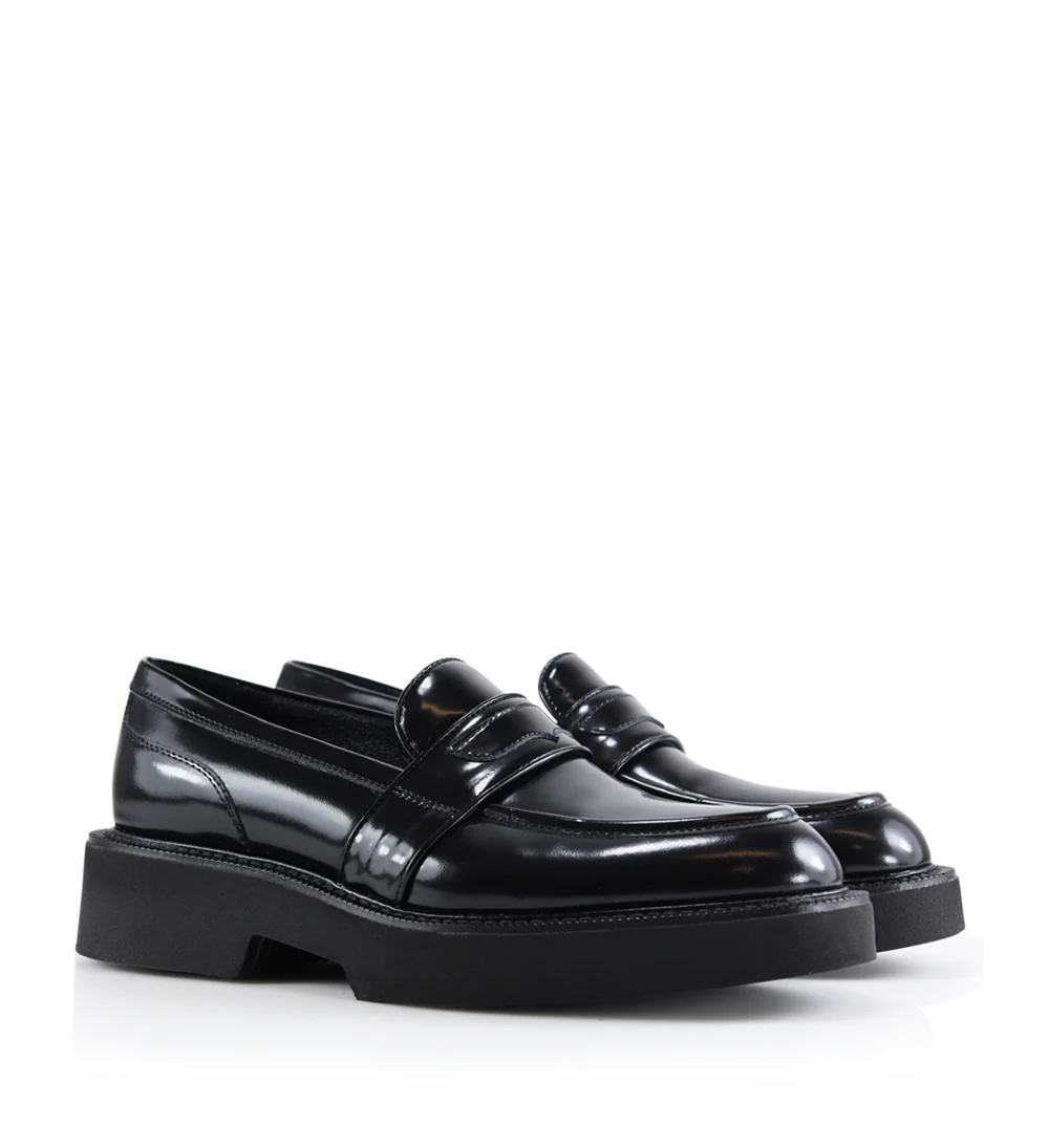 Asia chunky loafers, sort læder - Image 2