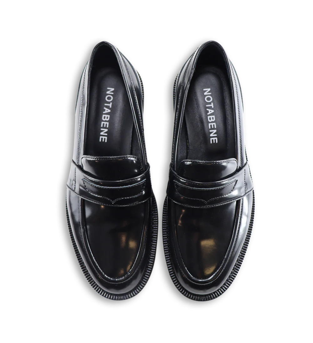 Asia chunky loafers, sort læder - Image 5
