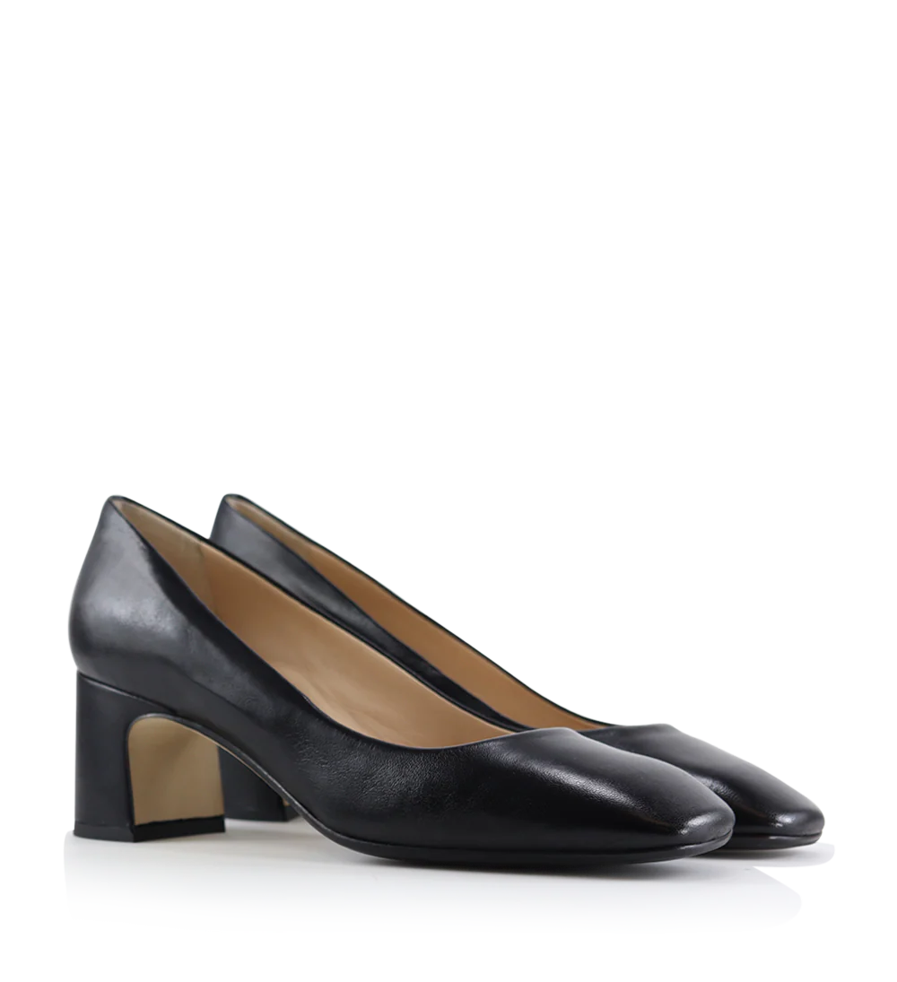 Audrey 55 pumps, sort læder - Image 3