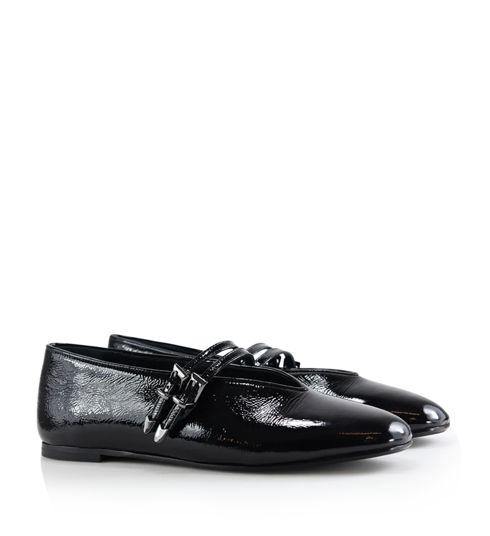 Barbette ballerinaer, sort lak - Image 3
