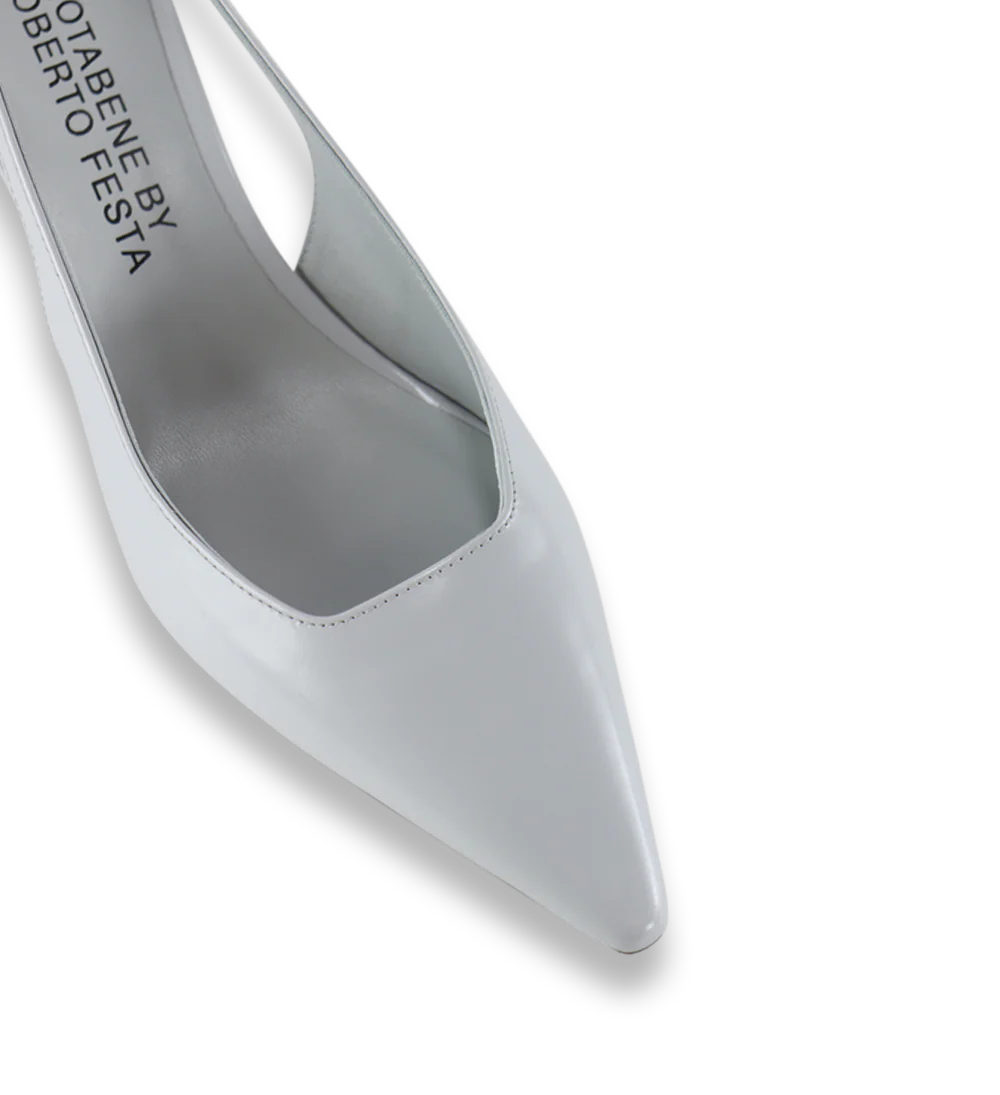 Beatrice 35 slingback stiletter, ice læder - Image 6