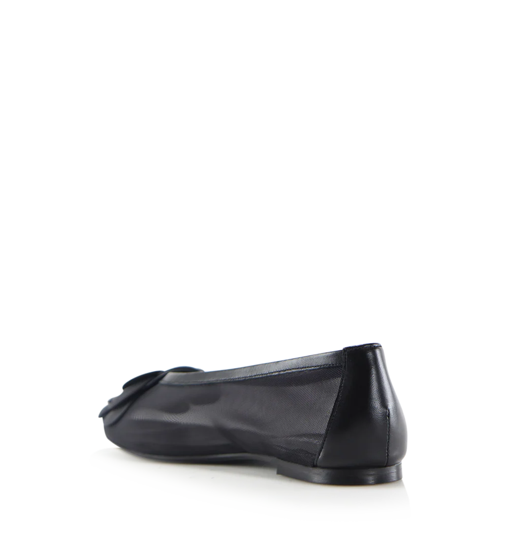 Camelia ballerina, sort læder/mesh - Image 6