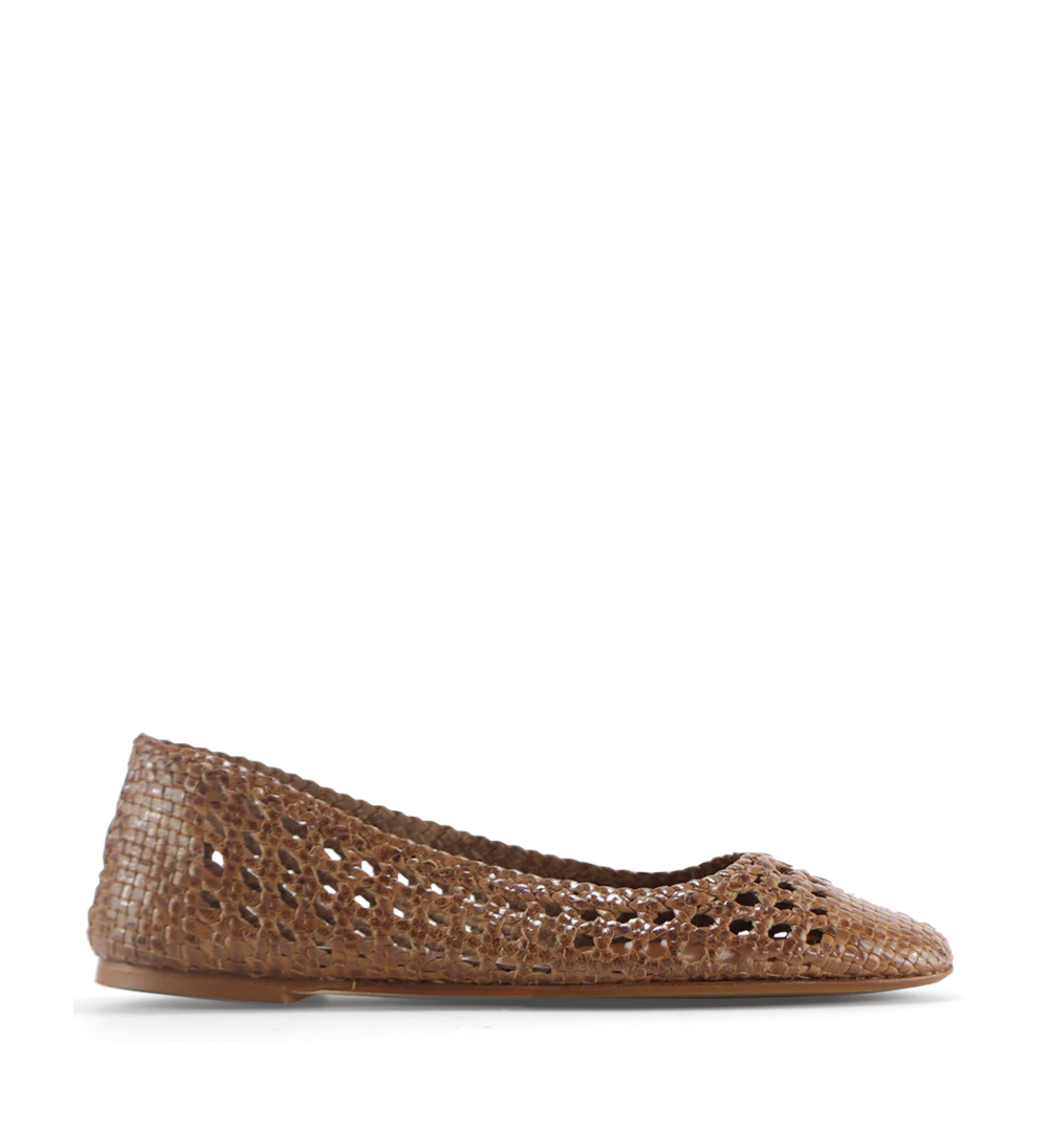 Capri II ballerina, brun læder