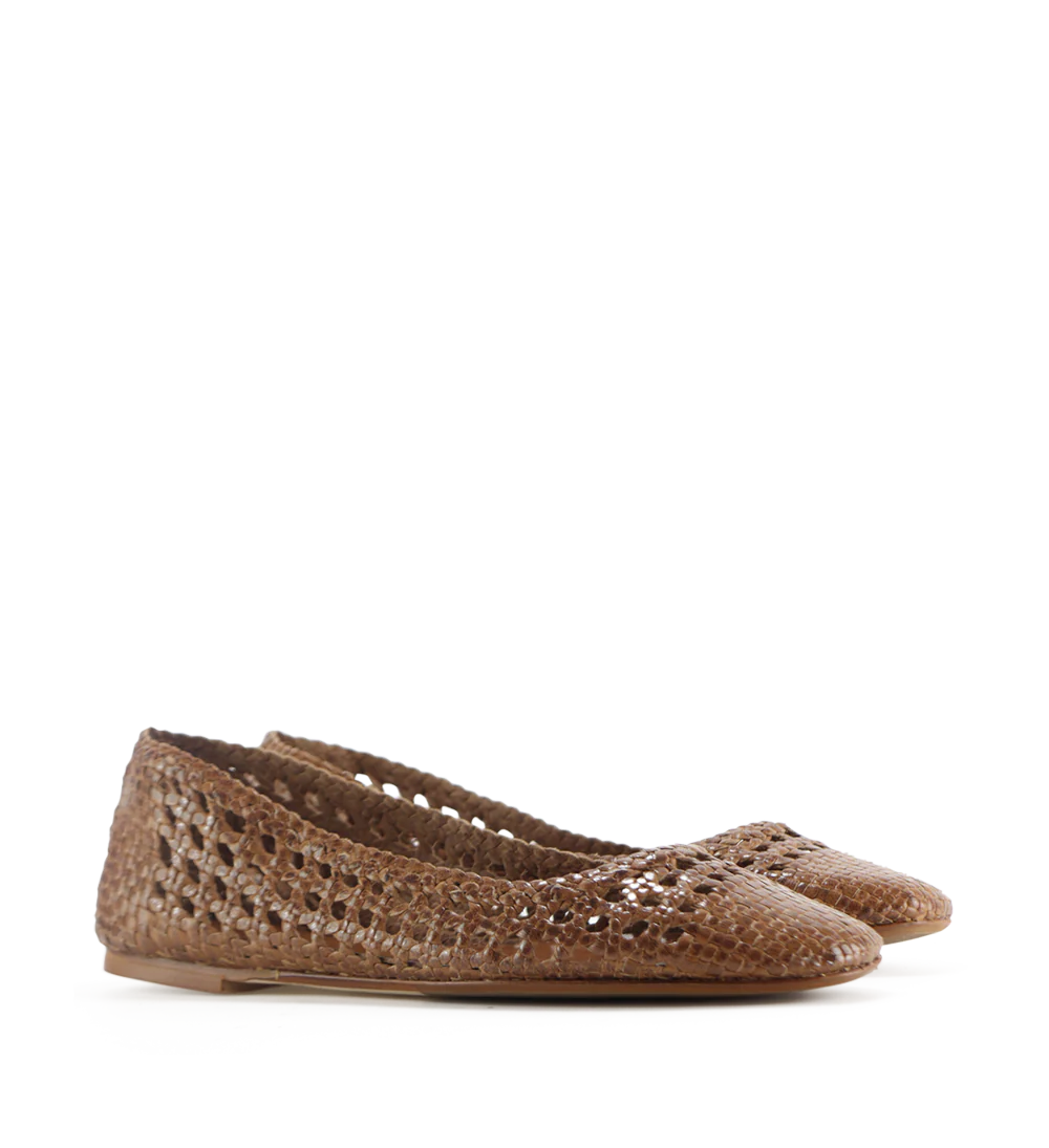 Capri II ballerina, brun læder - Image 2