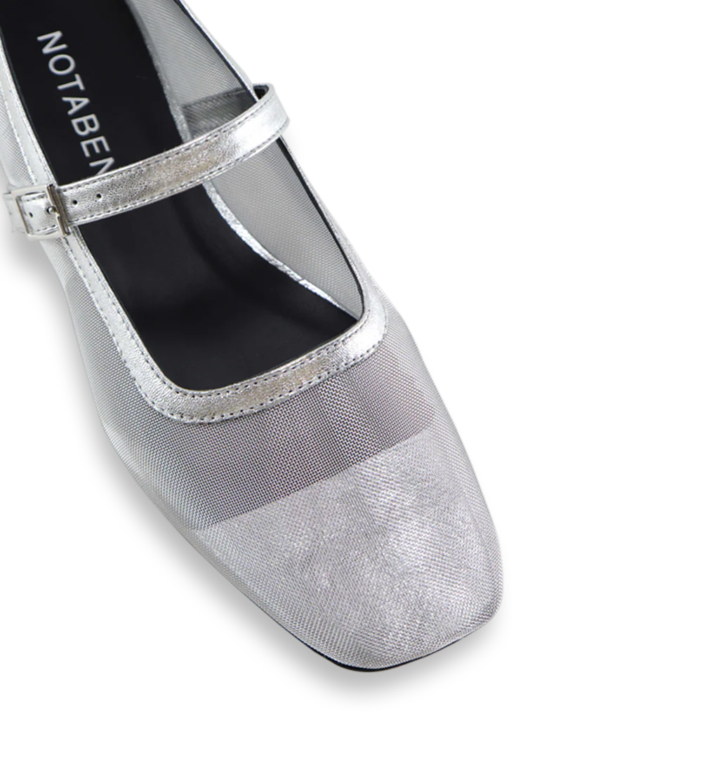 Carmilla ballerina, sølv mesh - Image 3