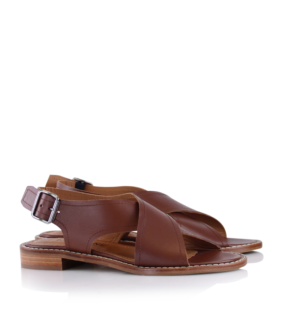 CINDY III sandaler, brun læder - Image 4
