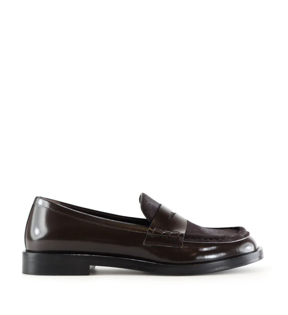Coretta loafers, brun ko pels