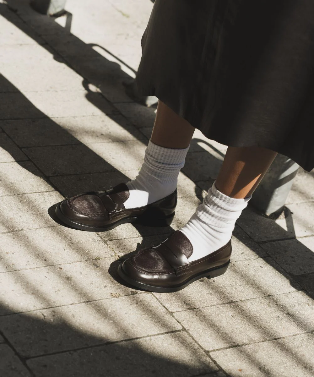 Coretta loafers, brun ko pels - Image 4