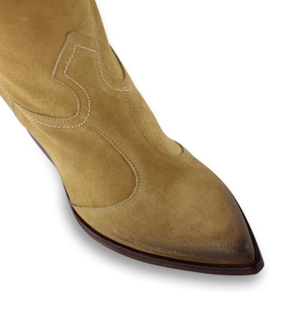 Dee cowboy støvler, lys brun ruskind - Image 6