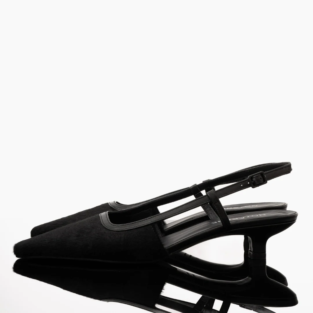 Elena 35 slingback stiletter, sort kopels - Image 3