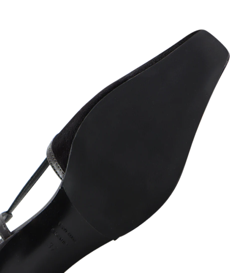 Elenne 35 slingback stiletter, mørkebrun kopels - Image 9