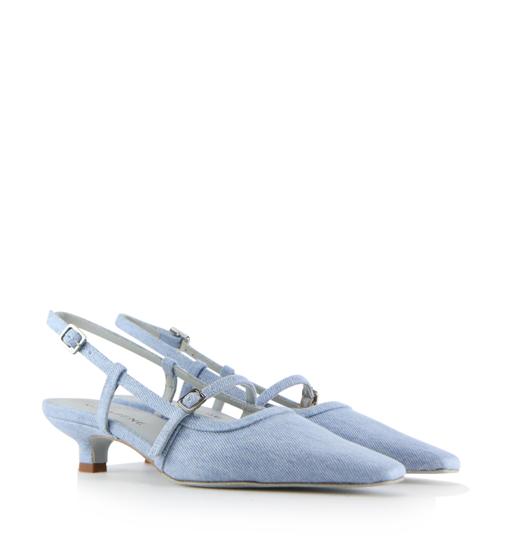 Elenne 35 slingback stiletter, Jeans - Image 4