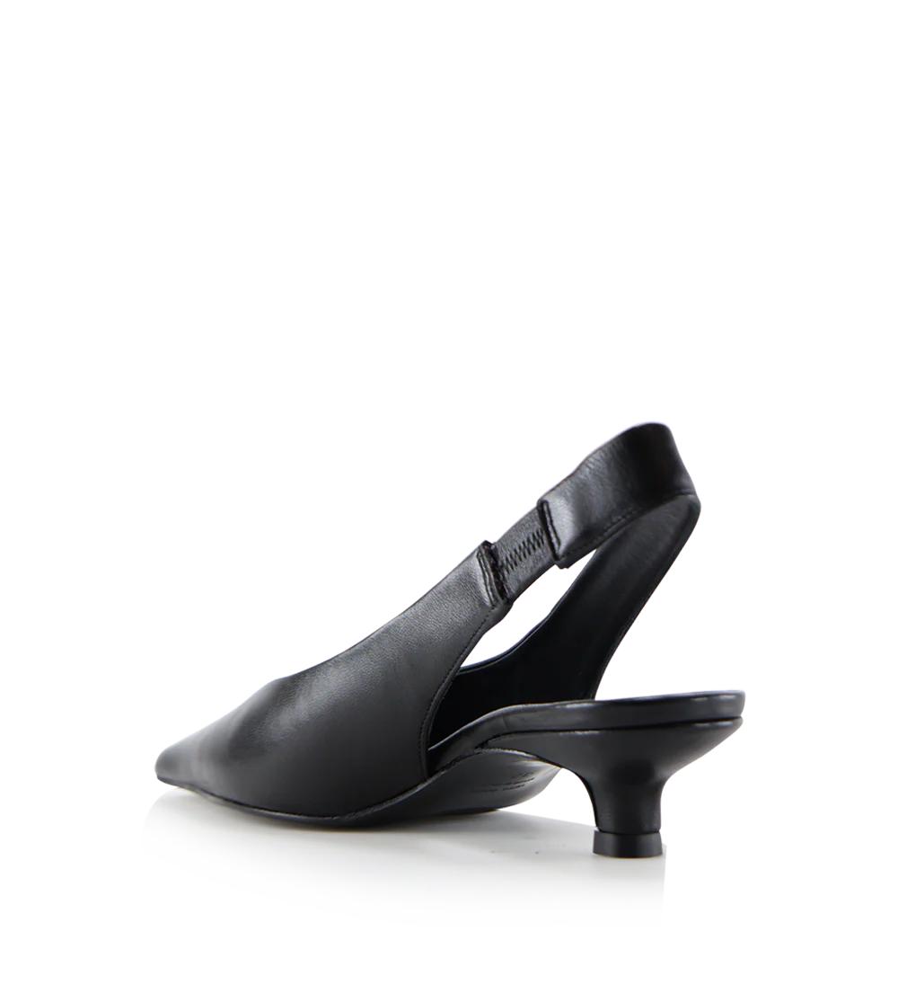 Eleonora 35 slingback stiletter, sort læder - Image 5