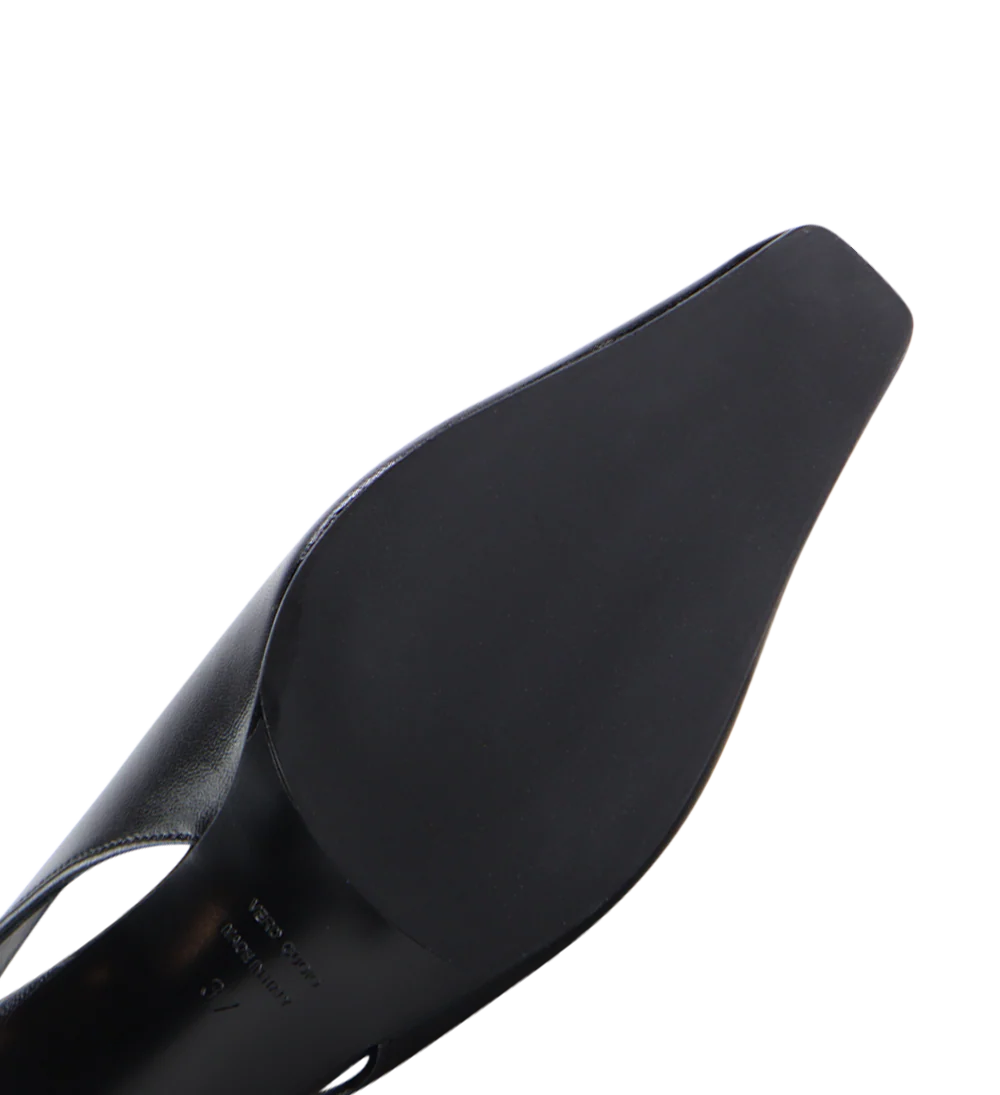 Eleonora 35 slingback stiletter, sort læder - Image 7