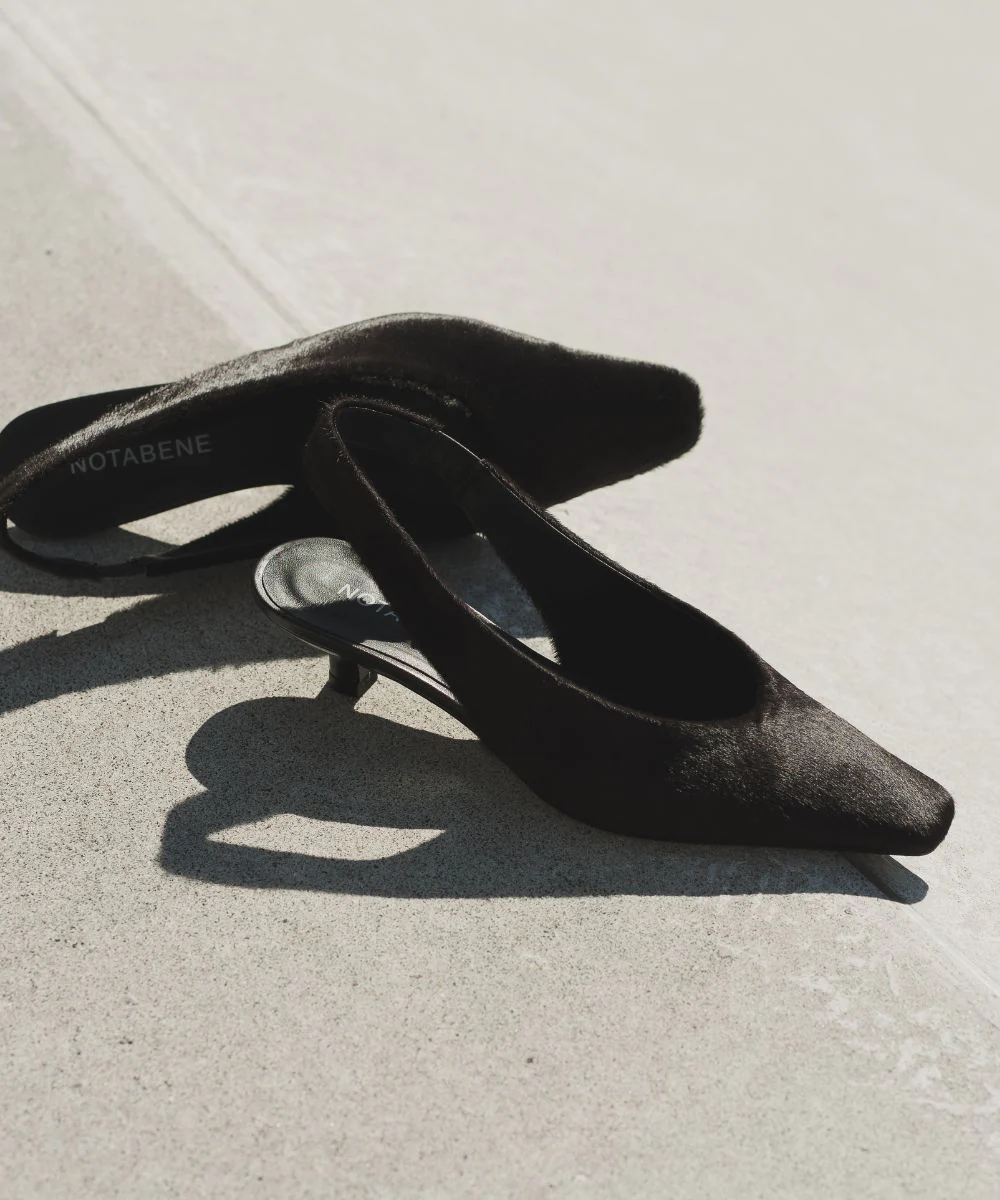 Eleonora 35 slingback stiletter, mørkebrun kopels - Image 5