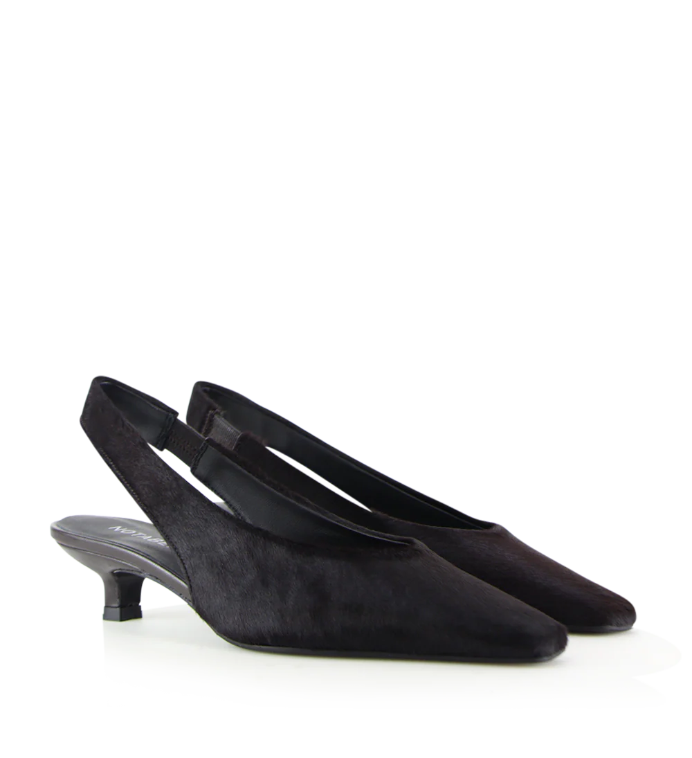 Eleonora 35 slingback stiletter, mørkebrun kopels - Image 6