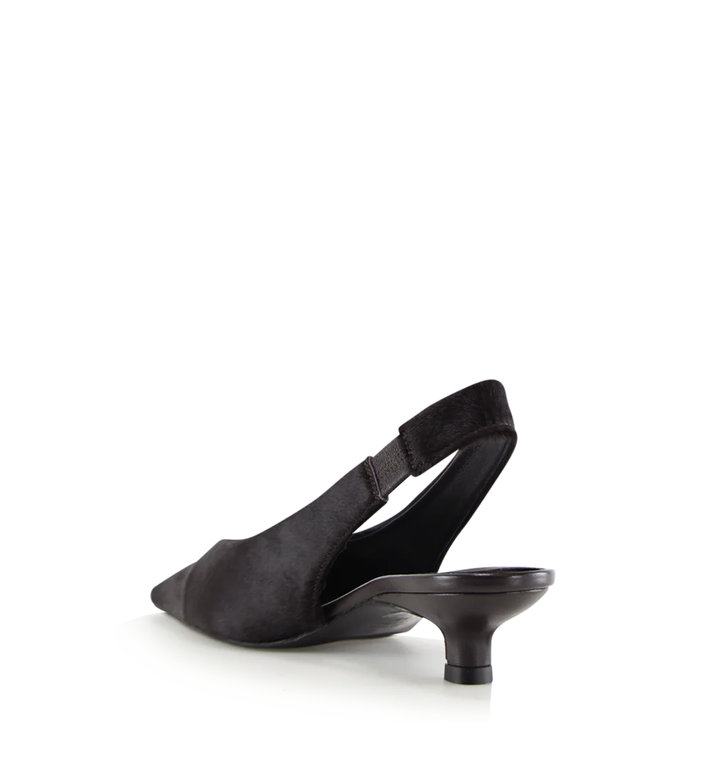 Eleonora 35 slingback stiletter, mørkebrun kopels - Image 8