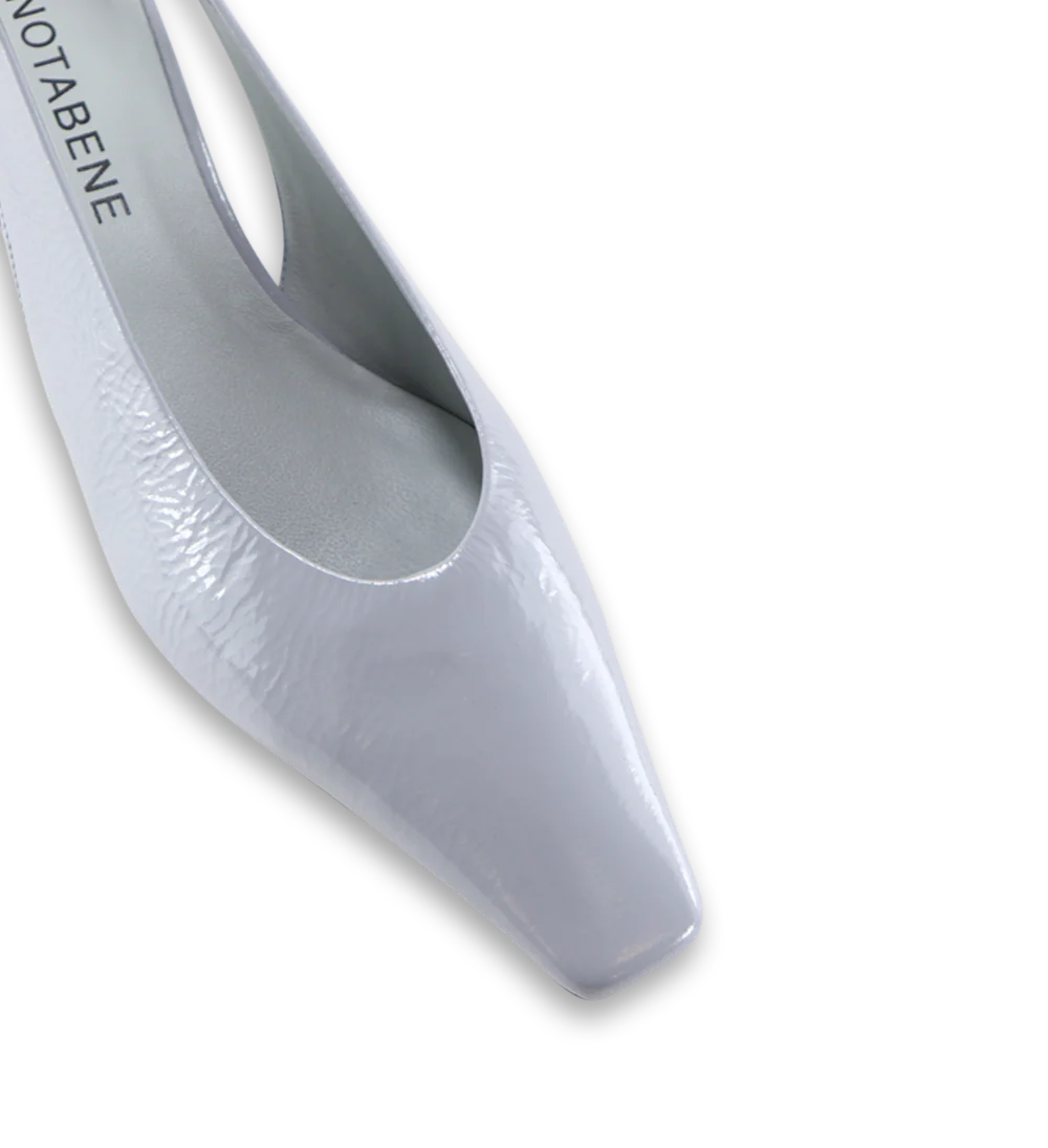 Eleonora 35 slingback stiletter, Ice Blue lak - Image 5