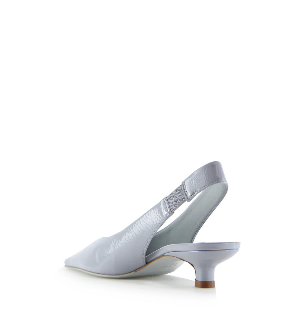 Eleonora 35 slingback stiletter, Ice Blue lak - Image 6
