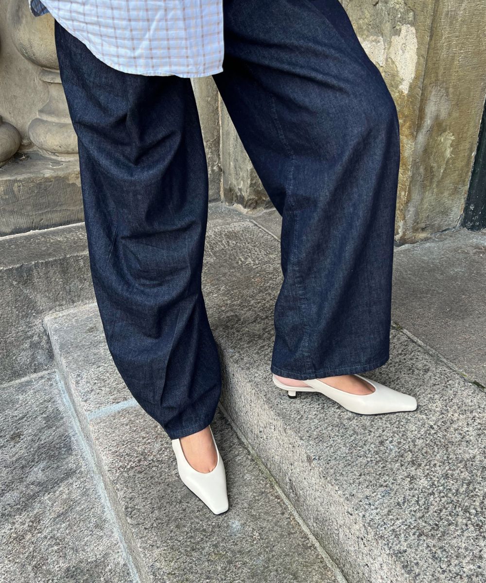 Eleonora 35 slingback stiletter, off-white læder - Image 2