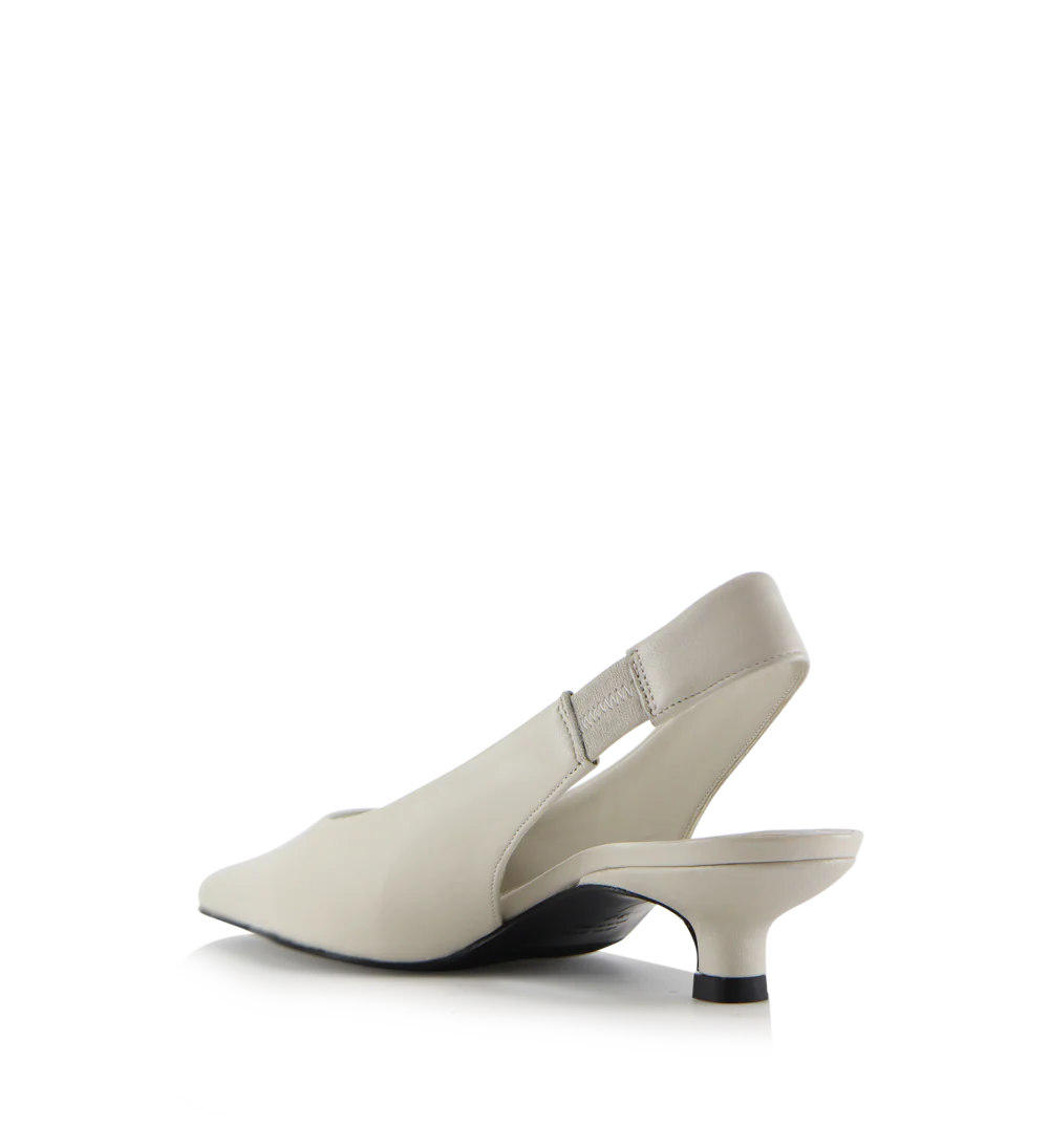 Eleonora 35 slingback stiletter, off-white læder - Image 5