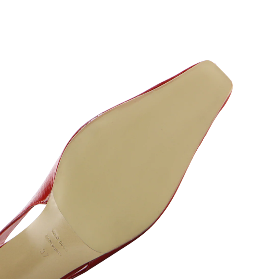 Eleonora 35 slingback stiletter, rød lak - Image 8