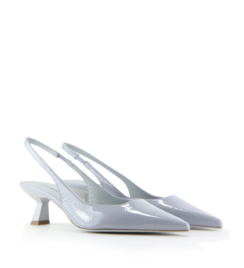 Elisa 50 slingback stiletter, ice blue lak - Image 2