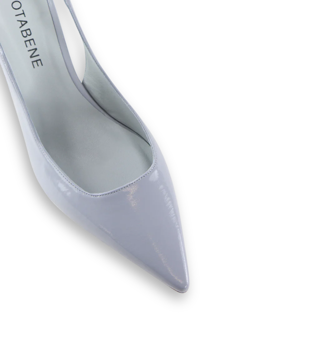 Elisa 50 slingback stiletter, ice blue lak - Image 5