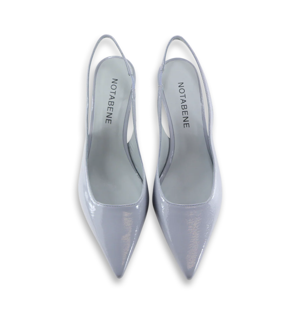 Elisa 50 slingback stiletter, ice blue lak - Image 6