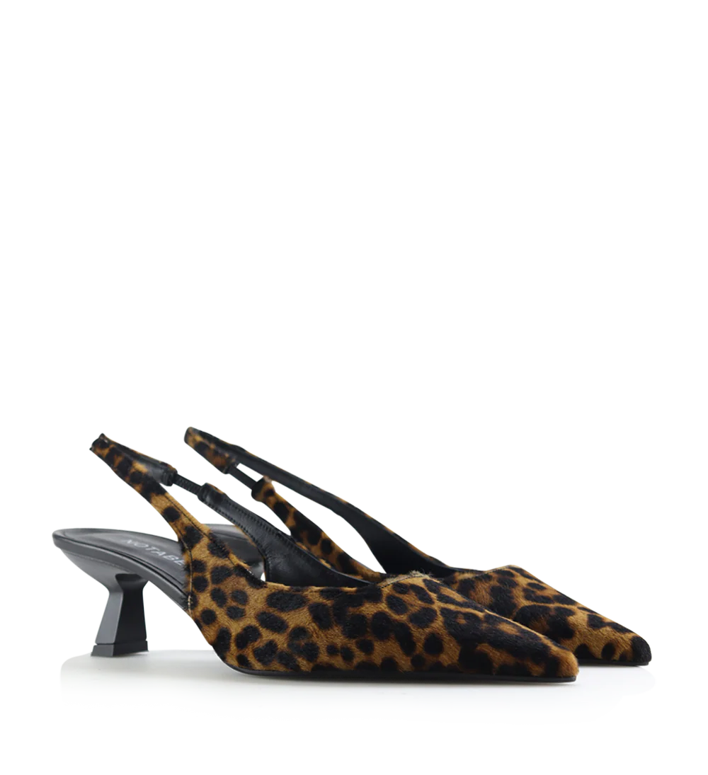 Elisa 50 slingback stiletter, leopard - Image 3