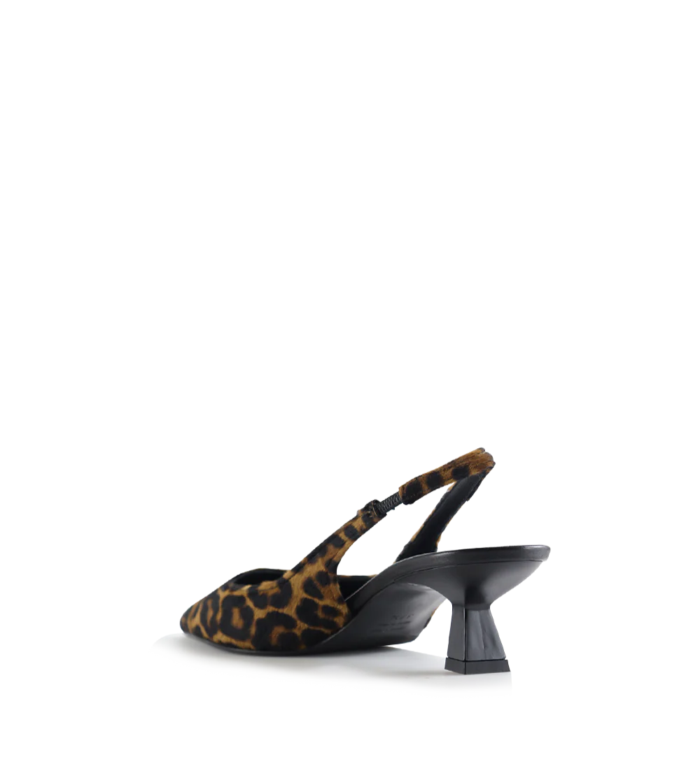 Elisa 50 slingback stiletter, leopard - Image 4