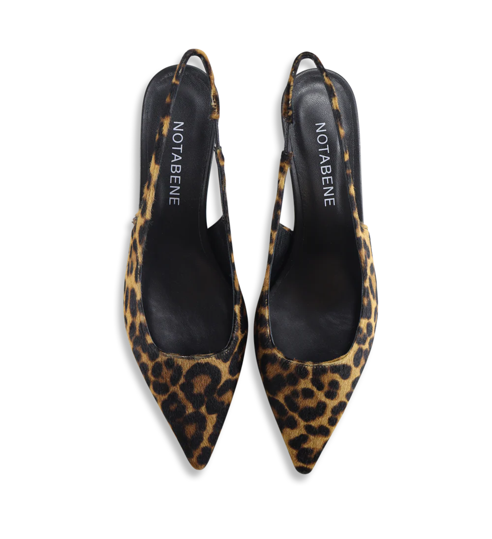 Elisa 50 slingback stiletter, leopard - Image 7